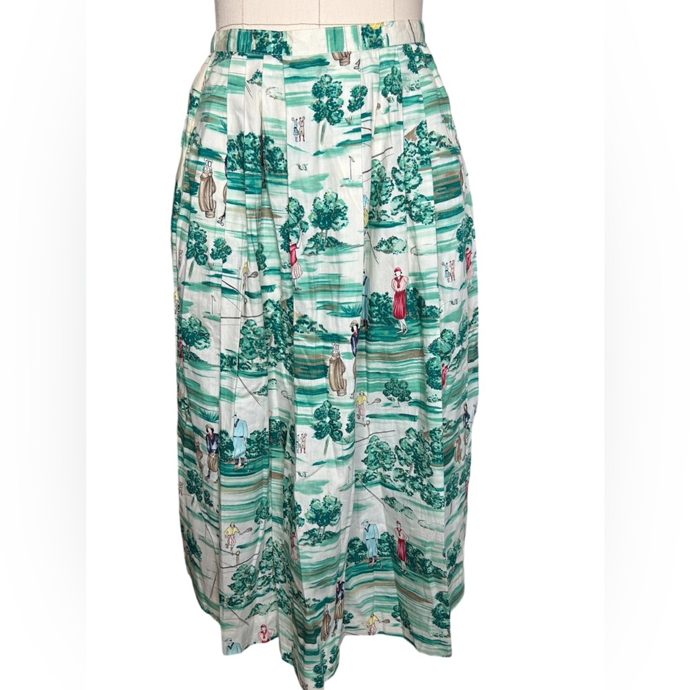 Vintage Kenneth Gordon novelty golf skirt